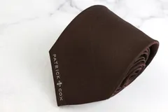 パトリックコックス ブランドネクタイ ロゴ ワンポイント 無地 シルク PO メンズ ブラウン PATRICK COX 【中古】のサムネイル