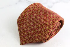 エルメス ブランドネクタイ 総柄 チェック柄 ドット 格子柄 シルク フランス製 PO メンズ ピンク HERMES 【中古】