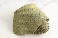 エルメス ブランドネクタイ チェック柄 ドット 小紋柄 花柄 シルク フランス製 PO メンズ ベージュ HERMES 【中古】