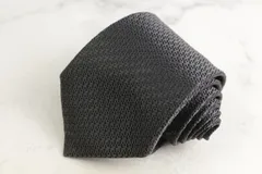 エルメネジルドゼニア ブランド ネクタイ 格子柄 パネル柄 シルク イタリア製 PO メンズ ブラック Ermenegildo Zegna 【中古】