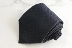 エルメネジルドゼニア ブランド ネクタイ 格子柄 パネル柄 シルク イタリア製 PO メンズ ブラック Ermenegildo Zegna 【中古】