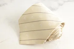 バーバリーズ ブランド ネクタイ ホースマーク ストライプ柄 小紋柄 シルク PO メンズ オフホワイト Burberrys 【中古】