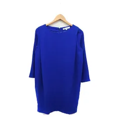 ロペピクニック ROPE Picnic ドレス ワンピース 無地 シンプル 長袖 ひざ丈 38 ブルー 青 /FT9