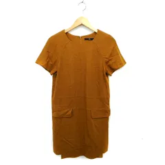 ティビ tibi ワンピース Iライン ミニ ウール ラグランスリーブ バックジップ 半袖 0 キャメル /NT34のサムネイル