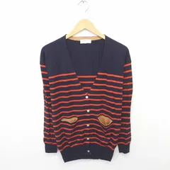 ビーミングバイビームス B:MING LIFE STORE by BEAMS カーディガン ニット ボーダー 綿 コットン 長袖 S 紺 橙 ネイビー オレンジ /TT5