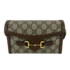 GUCCI グッチ ホースビット 1955 ミニ ショルダーバッグ 699296 レディース GGキャンバス ブラウン 中古