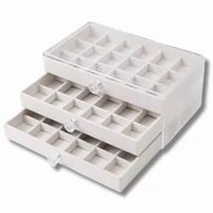 Meilleur Choix ジュエリーボックス アクセサリーボックス アクセサリー収納 ジュエリーケース 引き出し (ベージュ) [ベージュ]