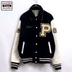２L【新品】12万円 羊革 ３本ホワイトアームライン羊革オールレザースタジャン L【新品】12万円 羊革 3本アームライン 激レア 羊革オールレザー