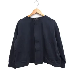 ユナイテッドアローズ UNITED ARROWS closet story ジップアップ ノーカラー ジャケット アウター 無地 綿 チャコールグレー /FT20