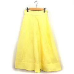 エレンディーク ELENDEEK エンボス フレア スカート マキシ サイドジップ 02 黄 イエロー /NT26