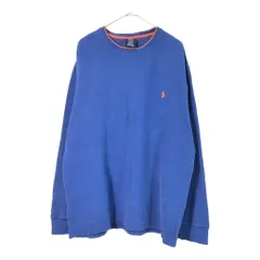Polo by Ralph Lauren ポロ ラルフローレン SLEEPWEAR 長袖サーマルＴシャツ ブルー(メンズ 2XL)中古 古着 X4045