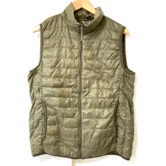 (^w^)b UNIQLO ユニクロ ウルトラライト ダウン ベスト ジャケット ナイロン100% 軽量 防寒 コンパクト ポケッタブル アウトドア 登山 キャンプ 釣り 秋冬 撥水加工 カジュアル カーキ メンズ