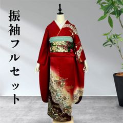 ゆう様⁂【振袖フルセット】豪華金彩金駒刺繍 御所車熨斗文様 7点セット 