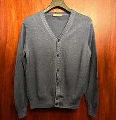 MADE IN ITALY製 Cruciani ウールカーディガン ネイビー 46サイズのサムネイル