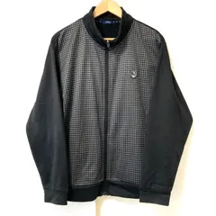 (^w^)b Arnold Palmer アーノルドパーマー ジップアップ トラック ジャケット 裏地フリース 防寒 スポーティ ゴルフ GOLF トレーニング アクティブ ブラック メンズ サイズ L