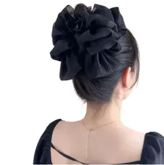 菱形 バンスクリップ レディース ヘアクリップ ブラック シンプル 髪留め 上品 ヘアアクセサリー まとめ髪 オフィス 普段使い パーティー オケージョン対応 