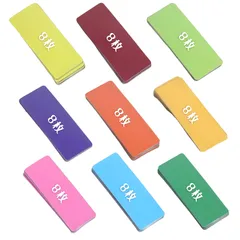 SakuraLovely8 マグネットシート 強力 マグネットシール ネームプレート ラベル 9色 72枚 
