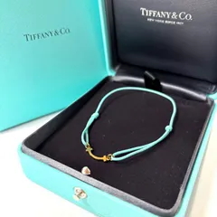 ティファニー TIFFANY&Co. Tスマイル オンライン限定 71394034 チャリティ ブルーコード ブレスレット Au750 K18YG #M-XL 【鑑定済み】正規品のサムネイル