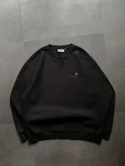 carhartt WIP スウェット 黒 XL ワンポイント 刺繍ロゴ 裏起毛 ビッグサイズ