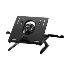エレコム 折りたたみ式ノートパソコンスタンド（8段階 脚付き ファン付き） ブラック PCA-LTSFANH8BK