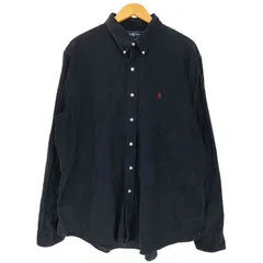ポロバイラルフローレン Polo by RALPH LAUREN 90s CLASSIC FIT ポニー刺繍 コーデュロイ ボタンダウンシャツ メンズ import：XXL 