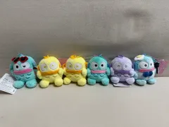 新品) Sanrio正規品 ハンギョドン ぬいぐるみ キーホルダー (WHO フライ サングラス COLOR パープル イエロー ミント