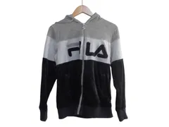 k03251023086　FILA　Sサイズ　灰×白×黒　　アウター　ジップアップパーカー　秋冬