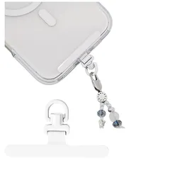 【新品】 スマホ ストラップホルダー 【極薄0.2mm・360°旋回式・浮きなし曲がれ設計】金属製タグパッチ ステンレス鋼 メッキ仕上げ 携帯ストラップホルダー 薄型 丈夫10kgまでの荷重量 スマホケースに挟む 全機種対応 充電影響なし 落下紛失防止 ホ 1