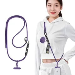 【新品】 [Jazolmky] スマホストラップ 多機能 首掛け 携帯ストラップ ネックストラップ 斜め掛け 肩掛けストラップ 収納用吊り下げロープ 10G荷重量 丈夫 金属製ホルダー 長さ調整可能 着脱簡単 紛失・落下・盗難防止 便利 2種類のフックー付