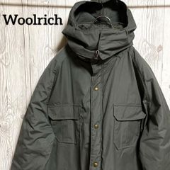 Woolrich ウールリッチ 中綿ブルゾンジャケット フード付 XLサイズ グレー 灰 アウトドア 防寒 古着 メンズ  25-1002