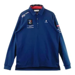 サイズ：3L LE COQ GOLF ルコックゴルフ  長袖ポロシャツ 裏起毛  ネイビー系 [240101629676] ゴルフウェア メンズ ストスト