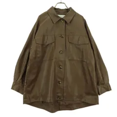 Who's Who Chico フーズフーチコ 長袖 フェイク シングル レザージャケット F ブラウン レディース 古着