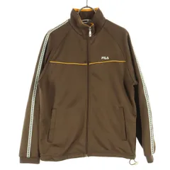 FILA フィラ 英字 長袖 トラックジャケット M ブラウン ジャージ レディース 古着