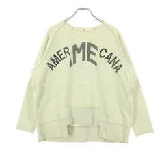 AMERICANA アメリカーナ 英字 長袖 トレーナー アイボリー スウェット レディース 古着