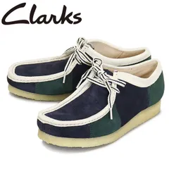 Clarks (クラークス) 26185545 Wallabee ワラビー メンズシューズ Blue/GreenStripe CL158 UK8.5-約26.5cm