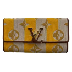 LOUIS VUITTON ルイ・ヴィトン ポルトフォイユ カプシーヌ 21SS 長財布 M80416 レディース キャンバス イエロー 中古