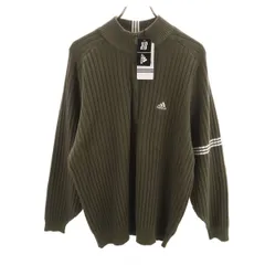 未使用 adidas アディダス ゴルフ 長袖 ハーフジップ ニット M モスグリーン メンズ 古着のサムネイル