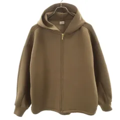 green label relaxing グリーンレーベルリラクシング 長袖 ボンディング ジップパーカー ブラウン系 レディース 古着