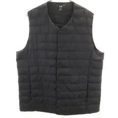 UNIQLO ユニクロ ウルトラライト ダウンベスト XL ブラック 収納袋付き メンズ 古着