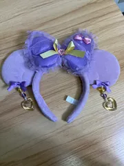 ディズニーリゾート ミニー イヤリングカチューシャ パープル