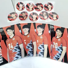 未使用★バレーボール男子日本代表 クリアファイルコレクション 缶バッジ