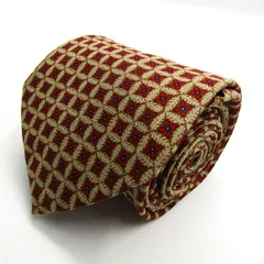 ジバンシィ ブランド ネクタイ チェック柄 小紋柄 花柄 シルク イタリア製 PO メンズ ブラウン GIVENCHY 【中古】