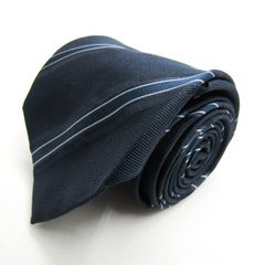 ビームス ブランド ネクタイ ストライプ柄 シルク 日本製 PO メンズ ネイビー BEAMS 【中古】