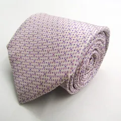エスティーデュポン ブランド ネクタイ 総柄 ドット 花柄 シルク イタリア製 PO メンズ パープル S.T. Dupont 【中古】のサムネイル
