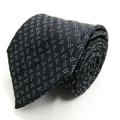 ダンヒル ブランド ネクタイ ドット 格子柄 シルク PO メンズ ブラック Dunhill 【中古】