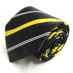 ラルフローレン ブランド ネクタイ ストライプ柄 シルク PO メンズ ブラック RALPH LAUREN 【中古】