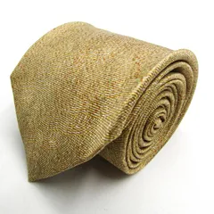 ブルガリ ブランド ネクタイ セッテピエゲ 総柄 パネル柄 シルク イタリア製 PO メンズ ベージュ BVLGARI 【中古】