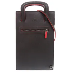 美品 クリスチャンルブタン トリックトラック スタッズ レザー ブラック レッド 3WAY ハンドバッグ ショルダーバッグ クラッチバッグ 0944 Christian Louboutin