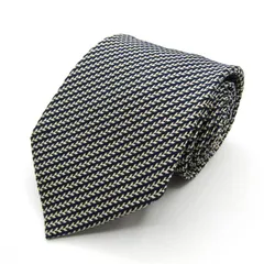 エルメネジルドゼニア ブランド ネクタイ ストライプ柄 ヘリンボーン柄 シルク PO メンズ ネイビー Ermenegildo Zegna 【中古】