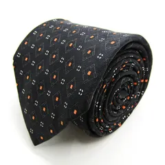 ダンヒル ブランド ネクタイ ドット 小紋柄 格子柄 シルク PO メンズ ネイビー Dunhill 【中古】